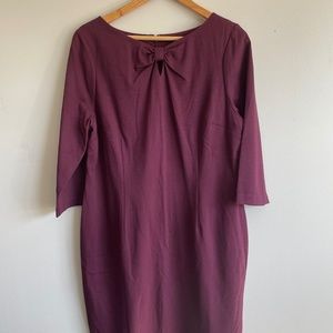 NWT Talbots Burgundy 3/4 sleeve dress 16Petite